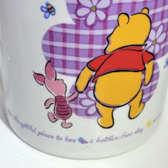 DISNEY'S WINNIE THE POOH COFFEE MUG/CUP WITH POOH BEAR, PIGLET AND CUTE SAYINGS - Picture 5 of 6